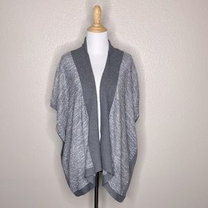 LOFT cardigan sweater, gray with silver sequins, size medium